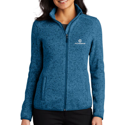  - Port Authority Ladies Sweater Fleece Jacket Thumbnail
