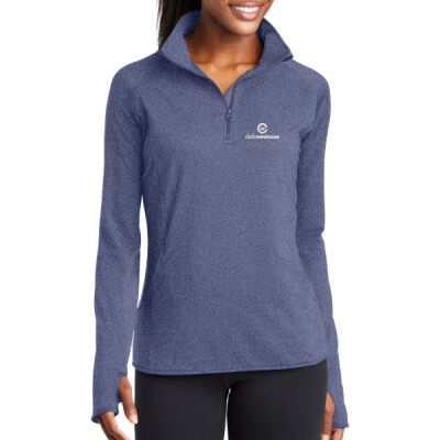   - Sport-Tek Ladies Sport Wick ® Stretch 1/4 Zip Pullover Thumbnail